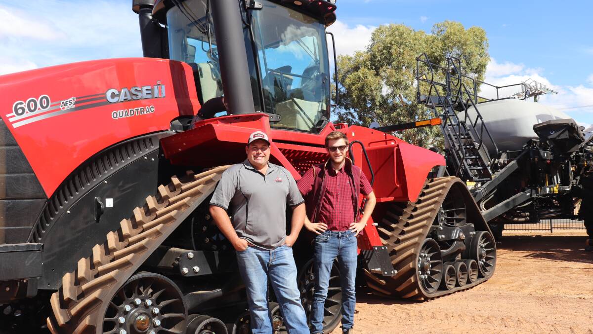 Alastair Crookes (left), machinery sales, Boekeman Machinery, stands with this Case IH Quadtrac 600, alongside Ewan McLintock, sales and precision ag, Boekeman Machinery.