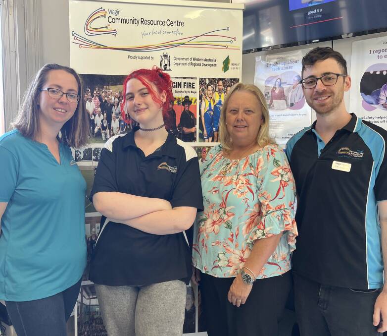 Woolorama involves many local community groups. The Wagin CRC, including manager Jasmine Watson (left) and fellow employees Claire Ballantyne, Ann OBrien and Zach Rayne, will this year co-ordinate a calming space for children and their parents to have some time-out from the excitement of the show.