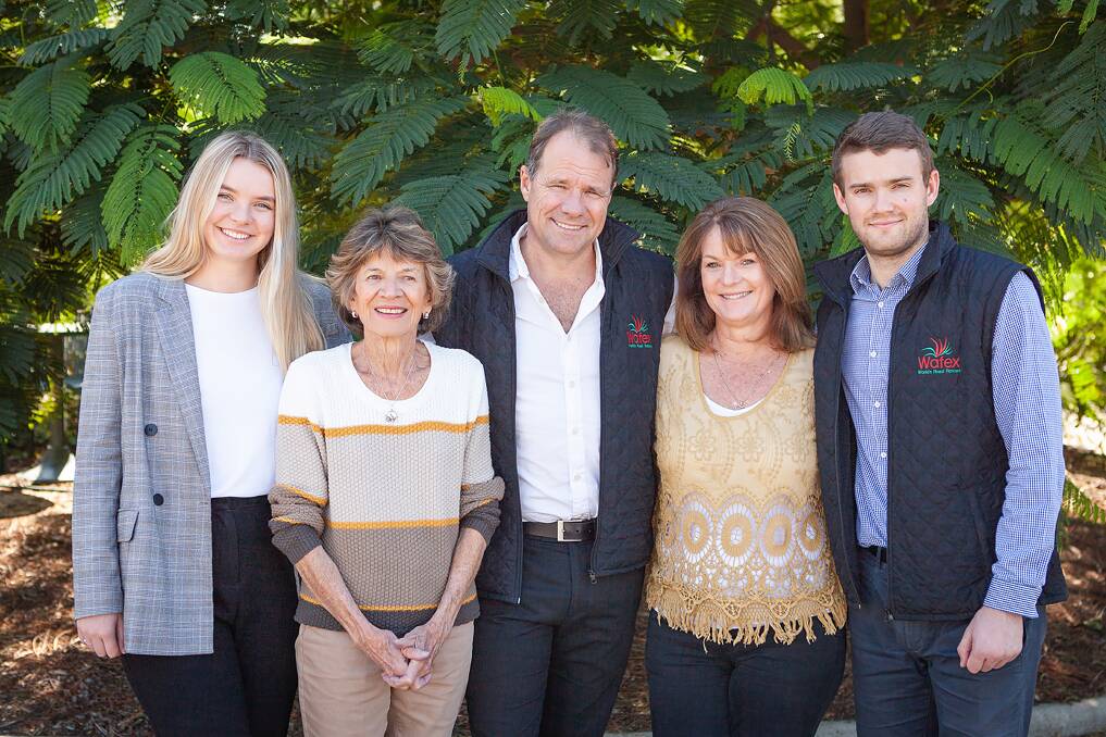 Craig Musson (middle) and his daughter Kerryn (left), mum Dee, wife Michelle and son Ryan.