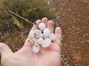 Hail in New Norcia. Picture via @Bung30573039 on Twitter/X