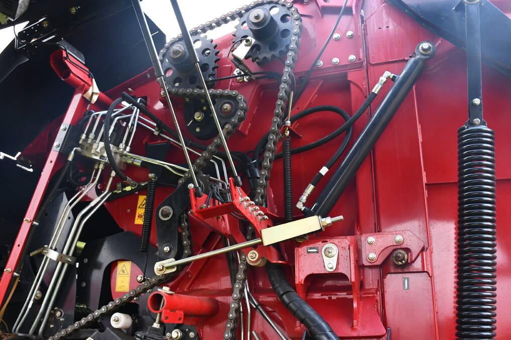 The inner workings of the Case IH RB 456 baler, which was only released onto the hay and forage market late last year.