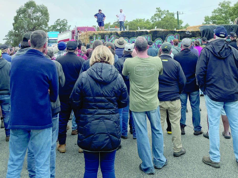 Some of the people at the Mundijong muster point for the recent protest that made its way through the city centre and culminated in a mass gathering at Muchea. Another strong turnout is expected at the Muresk Institute on Friday, June 14.