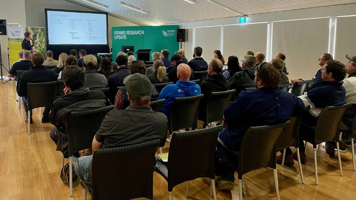More than 60 people attended the Salmon Gums GRDC Grains Research Update held on March 12.