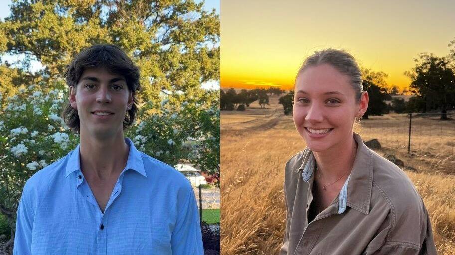 Jamie Vincent (left) and Cleo Noonan are the two WA students who were successfully awarded an AgriFutures 2024 Horizon Scholarship. 