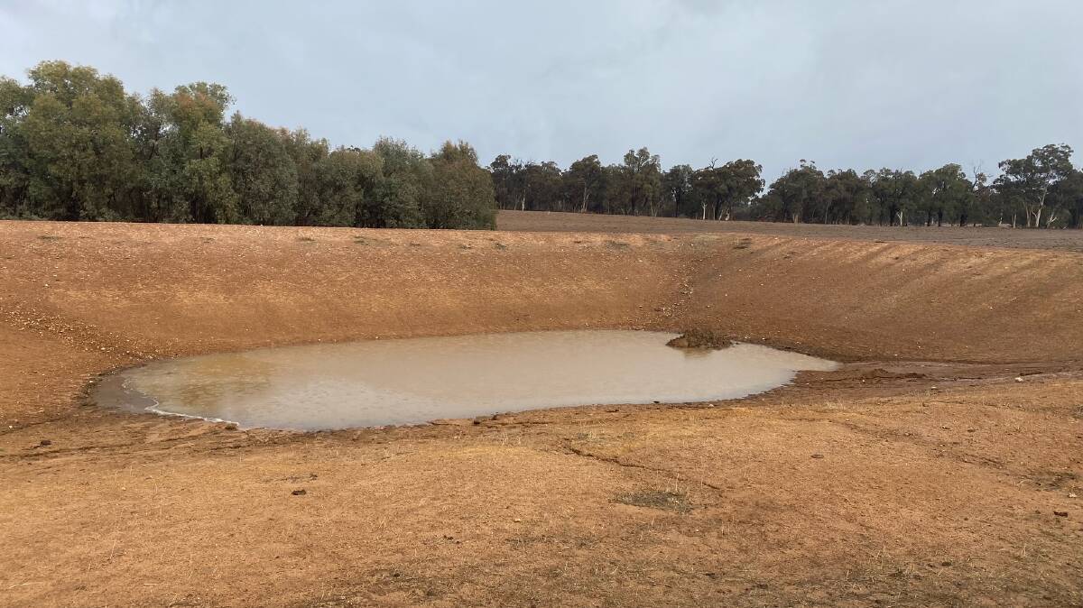 After good rainfall at the end of May, this dam on the Wroth property, at Julimar, is starting to fill up.