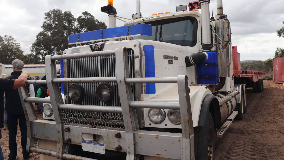 A Western Star prime mover with a rebuilt Cummins engine, sold for $20,00, with Nutrien Ag Solutions agent Richard Pollock the successful bidder.
