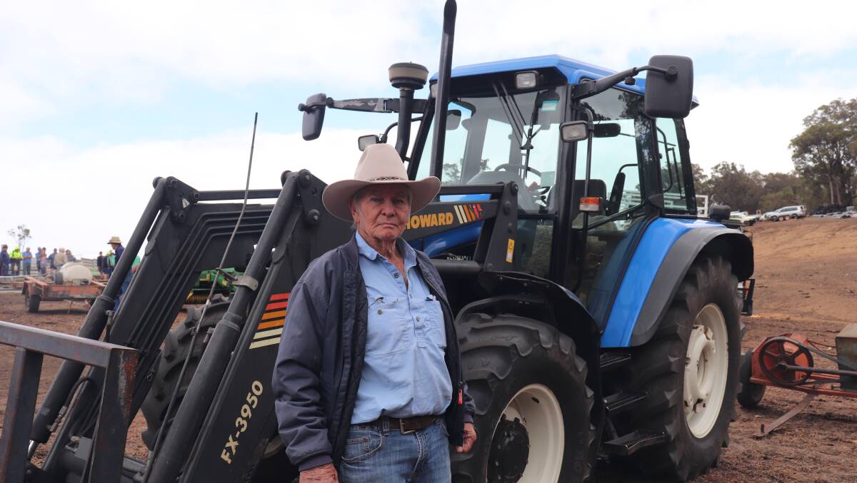 Ben Newland, Uduc, offered this New Holland TS110 tractor in the Harvey clearing sale, which sold for $46,000.
