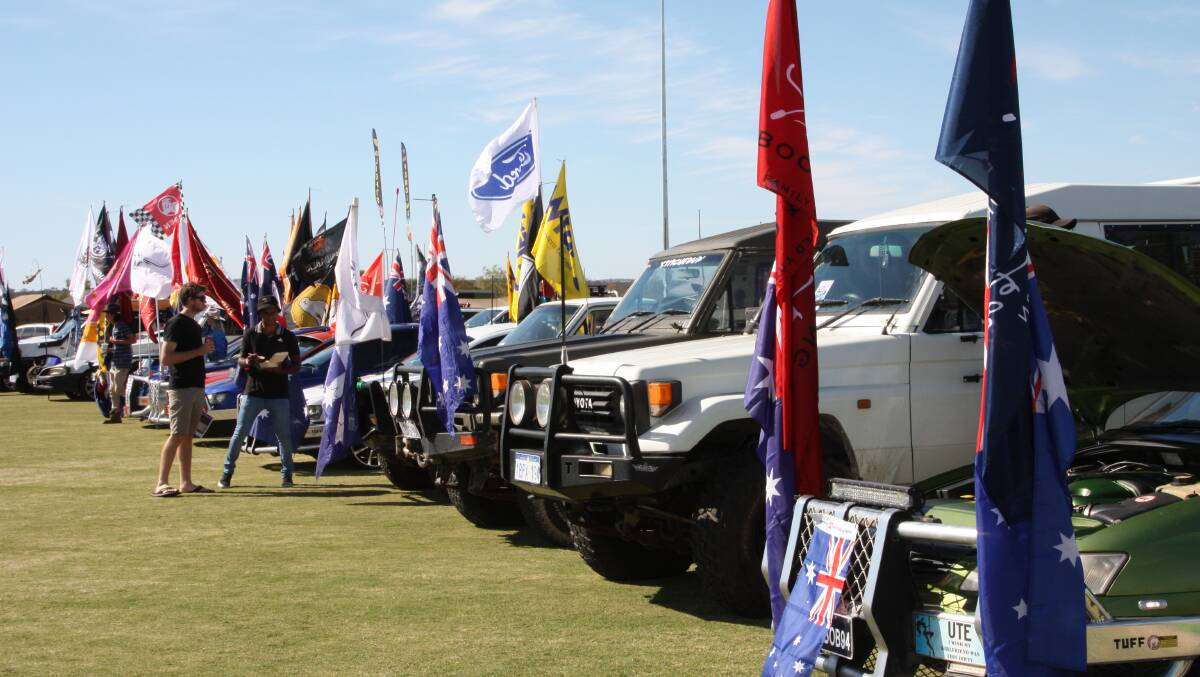 The line-up at the Mullewa Rodeo's 2022 Beaut Ute competition. Picture supplied.