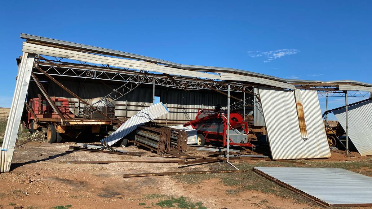 Cyclone Seroja severely damaged the main shed at Mulga Springs and wrote off several others.