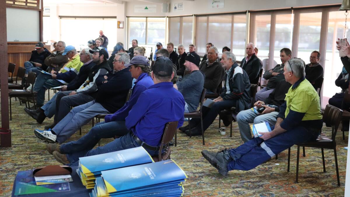 Some of the people who attended the live export meeting in Brookton last week.