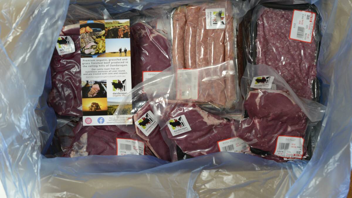 One of the Dandaragan Organic Beef, DOB Collective, bulk boxes available through its website.