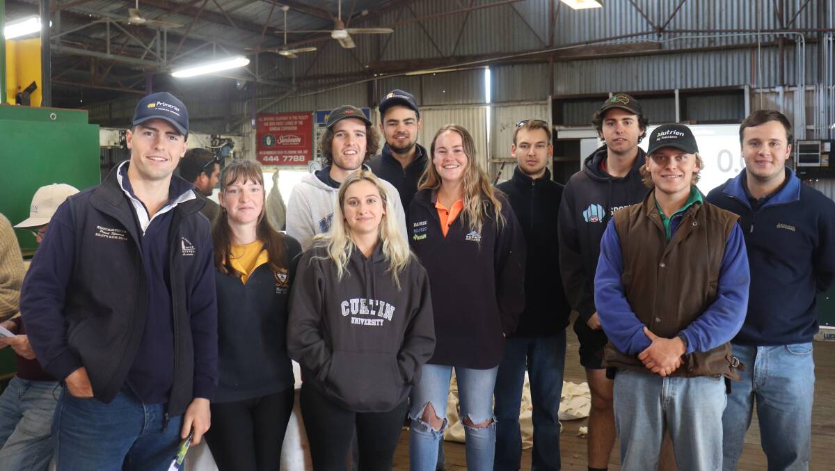 Curtin students who attended the day included Austin Gerhardy (left), Kate Addison, Christi Schofield, Josh Tempra, Liam Guthrie, Abbey Turner, Wes Sanders, Blake East, Lawson Harper and Cameron Pfitzer.