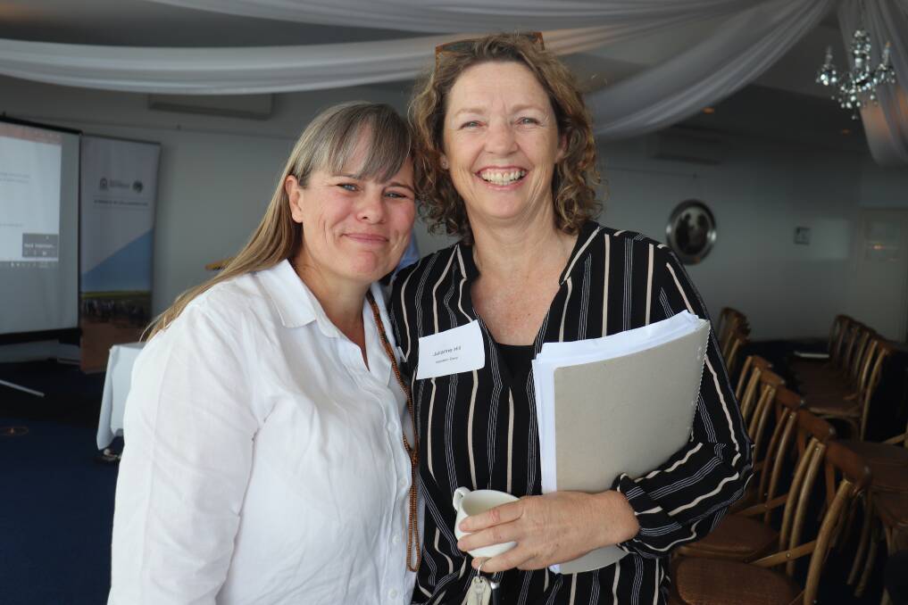 Growers Group Alliance member Annabelle Bushell (left) and Western Dairy regional manager Julianne Hill.