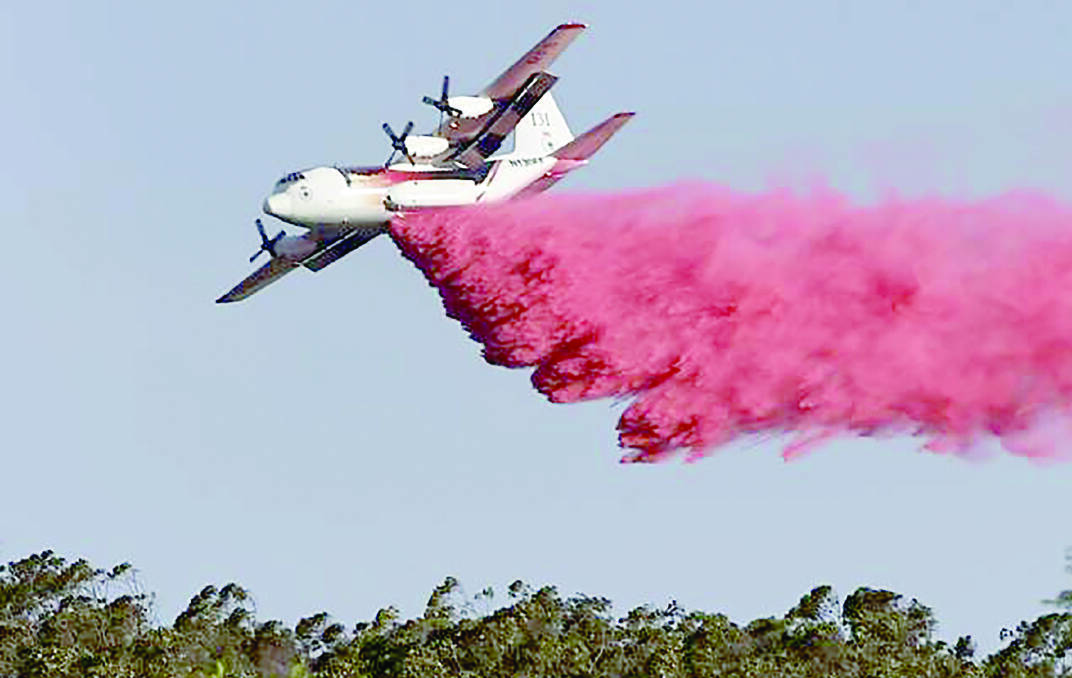 Large air tankers are effective at building containment lines to stop the spread of bushfires.