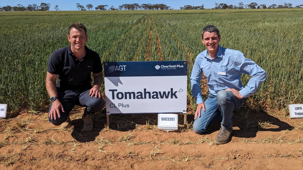 Brad Koster (left) and James Edwards launching Tomahawk CL Plus last week.