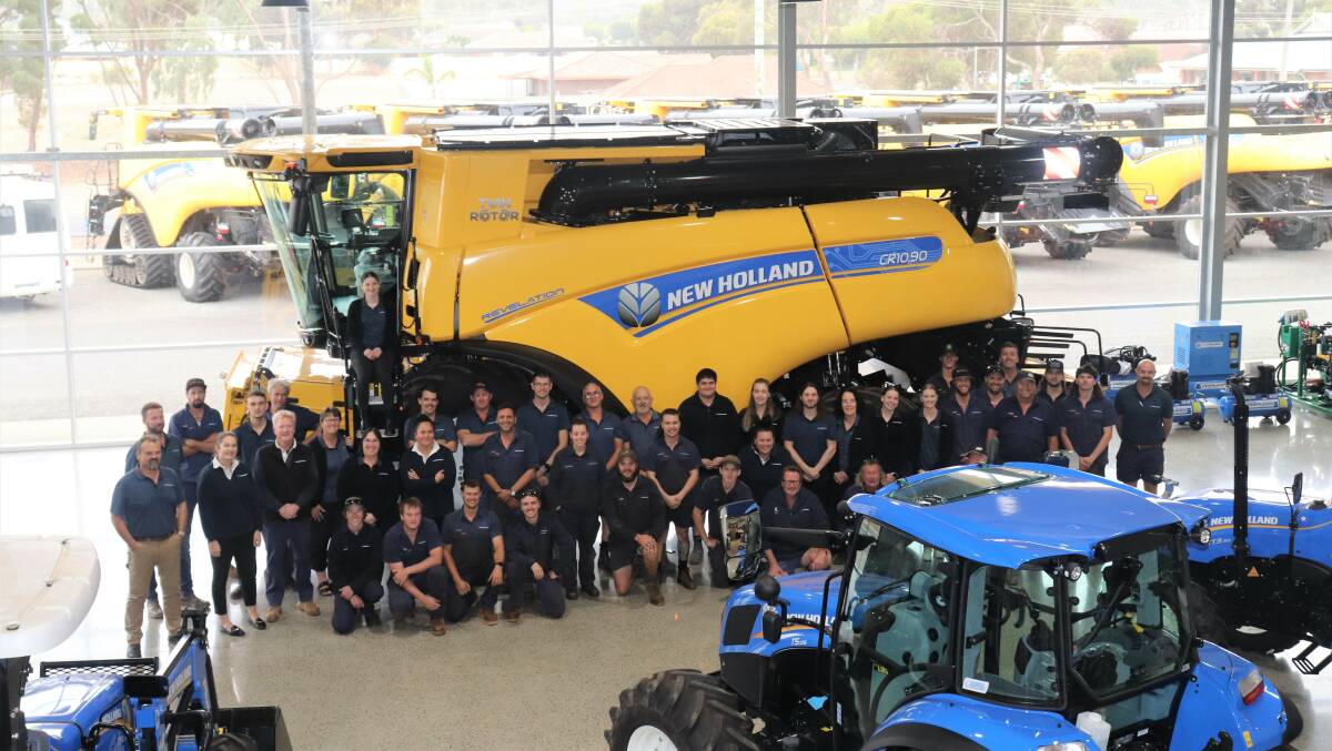 Winners, some of McIntosh & Sons Katanning staff whose commitment and dedication helped win the New Holland 2023 Dealer of the Year award for Australia and New Zealand
