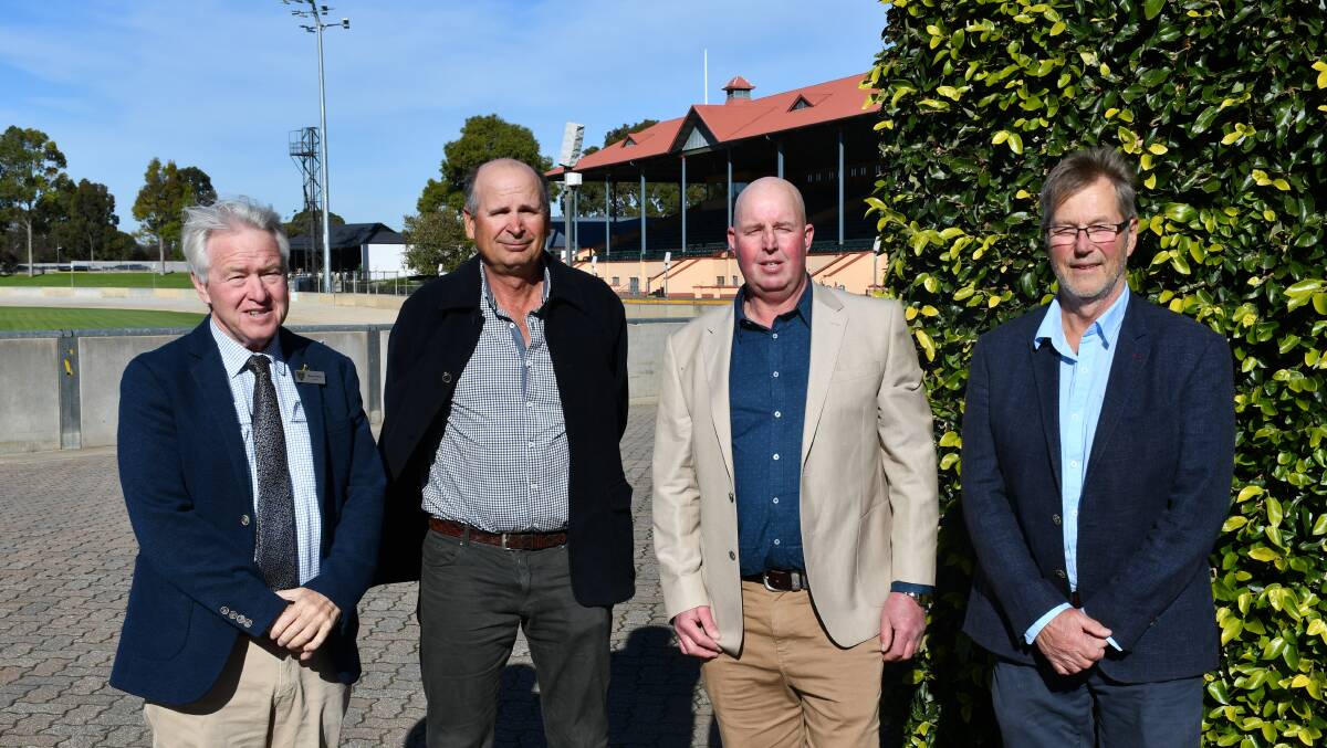 NSW Farmers president Xavier Martin, AgForce Qld sheep, wool and goats board president Stephen Tully, Vic Farmers Federation livestock chair Scott Young, and Livestock SA president Joe Keynes at the eID roundtable meeting in Adelaide. Picture by Quinton McCallum