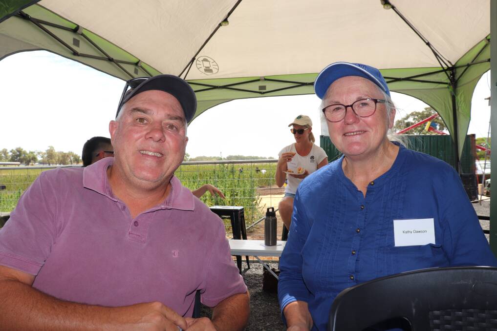 Investor Neil Darby (left), with Warren Catchments Council executive officer Kathy Dawson.