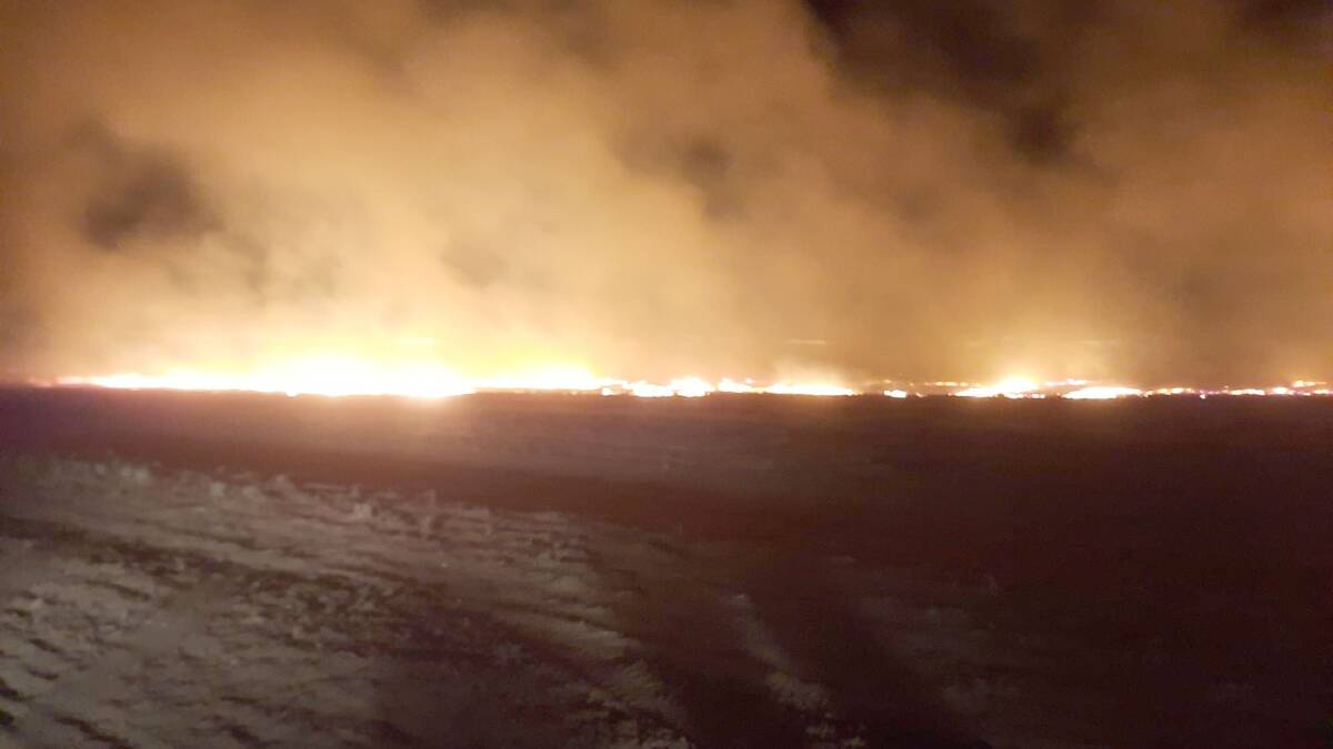 A wall of fire came quickly towards the Hoppers Linton Farm, Corrigin.