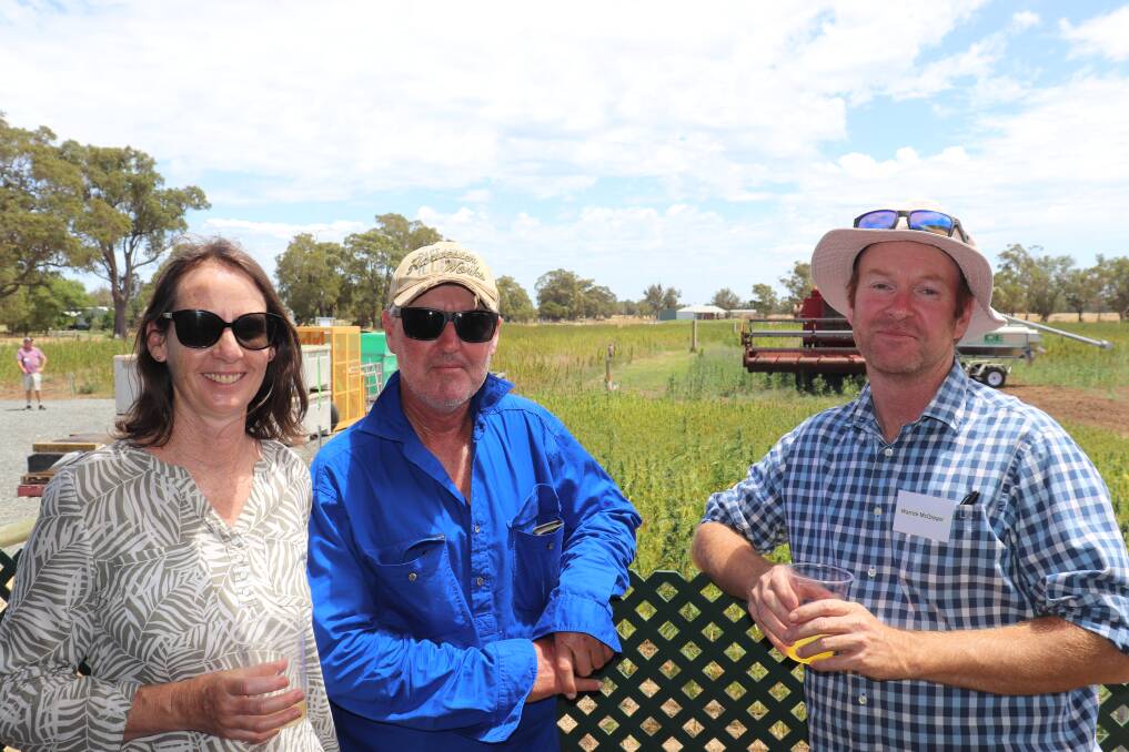 Geraldton farmers Janet (left) and Troy Daly, Bakers Hill and farmer Warrick McGregor.