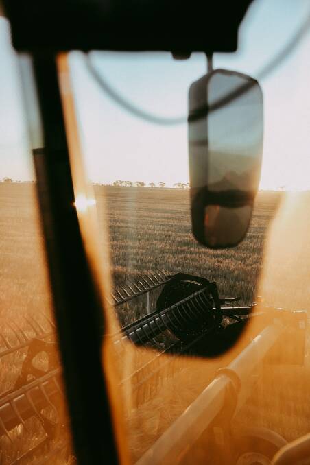 Harvest reflections, this beautiful photo was taken by Ellie Morris Photography whilst in the header at Perenjori.