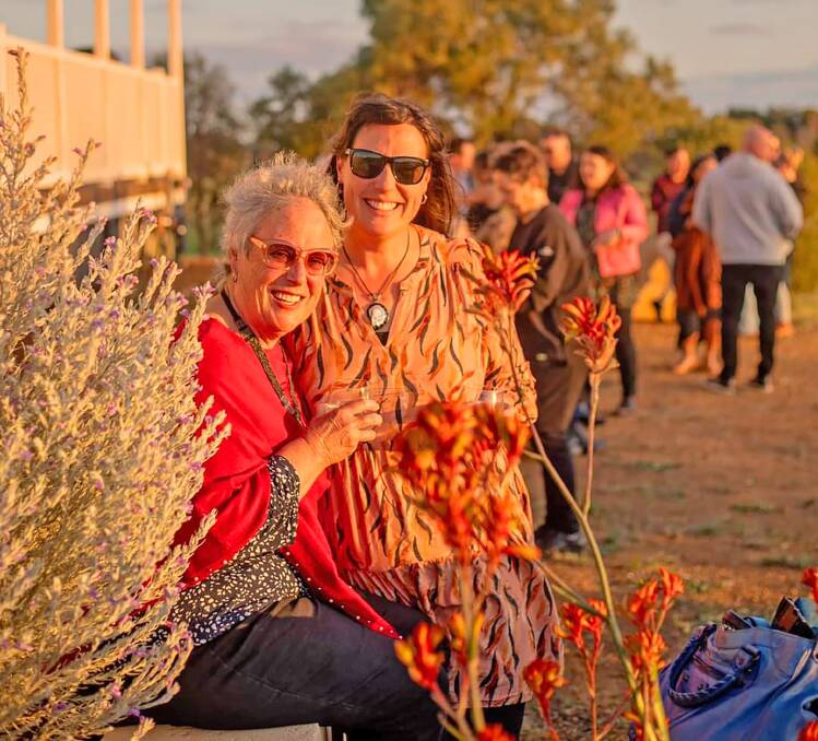 Hopetoun local Karrina Smallman (right) shared stories of her mum Loxley Fedec, who farmed at the Porongurup, in a performance of Mama Stitch in Ravensthorpe this month.