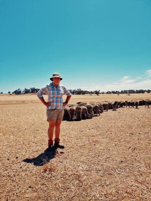 Brookton sheep producer Ellen Walker is among those devastated by the live sheep ban announcment. Picture supplied. 